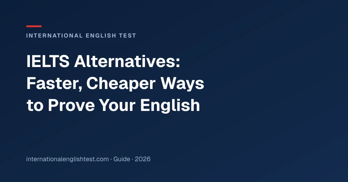 IELTS Alternatives: Faster, Cheaper Ways to Prove It