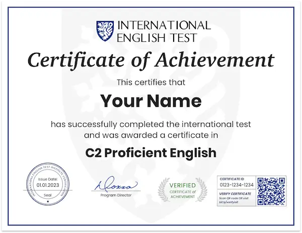 C2 — Proficient certificate example