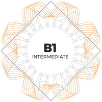 Symbole du niveau d'anglais B1 intermédiaire Symbole du niveau d'anglais B1 intermédiaire
