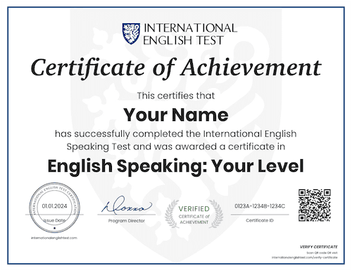 Englisch-Sprechzertifikat Englisch-Sprechzertifikat