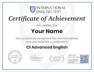 C1 English Certificate C1 Advanced English Certificate