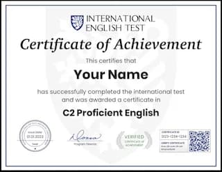 Certificat d'anglais C2 Certificat d'anglais C2 Maîtrise