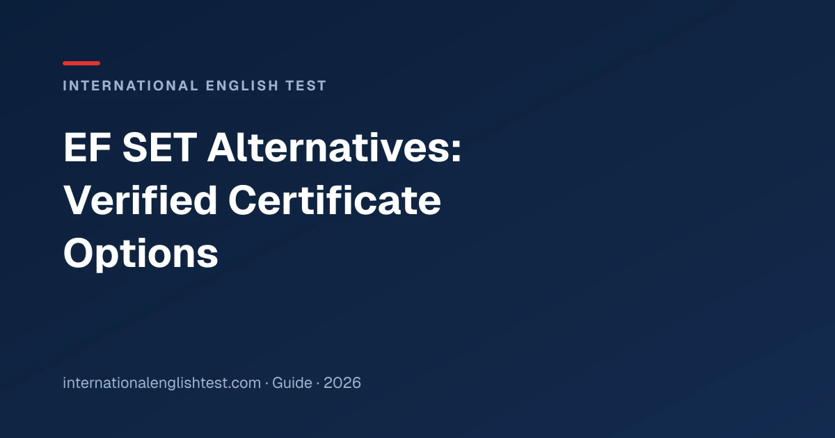 EF SET Alternatives: Verified Certificate Options (2026)