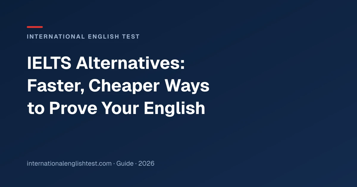 IELTS Alternatives: Faster and Cheaper Ways to Prove Your English (2026)
