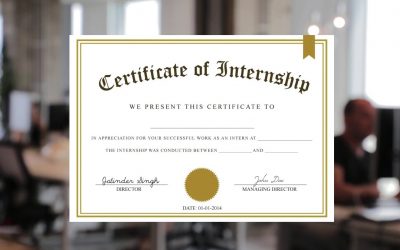 Internship Certificate with Templates