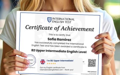 Printed English Certificate Mailed to Your Door