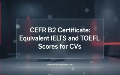 CEFR B2 Certificate: Equivalent IELTS and TOEFL Scores for CVs