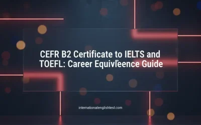 CEFR B2 Certificate to IELTS and TOEFL: Career Equivalence Guide