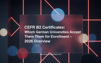 CEFR B2 Certificates: Which German Universities Accept Them for Enrollment – 2026 Overview