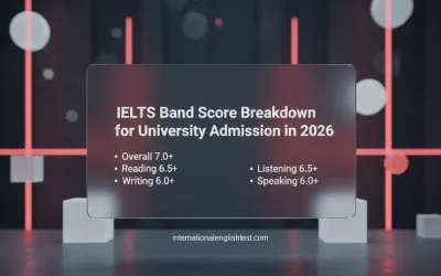 IELTS Band Score Breakdown for University Admission in 2026